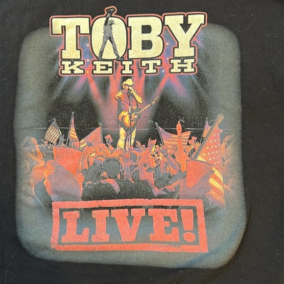 Toby Keith Live Black Graphic T-Shirt Large - Picture 4 of 7